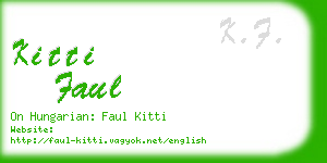 kitti faul business card